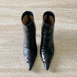 Vintage Chanel Mesh CC Ankle Boots